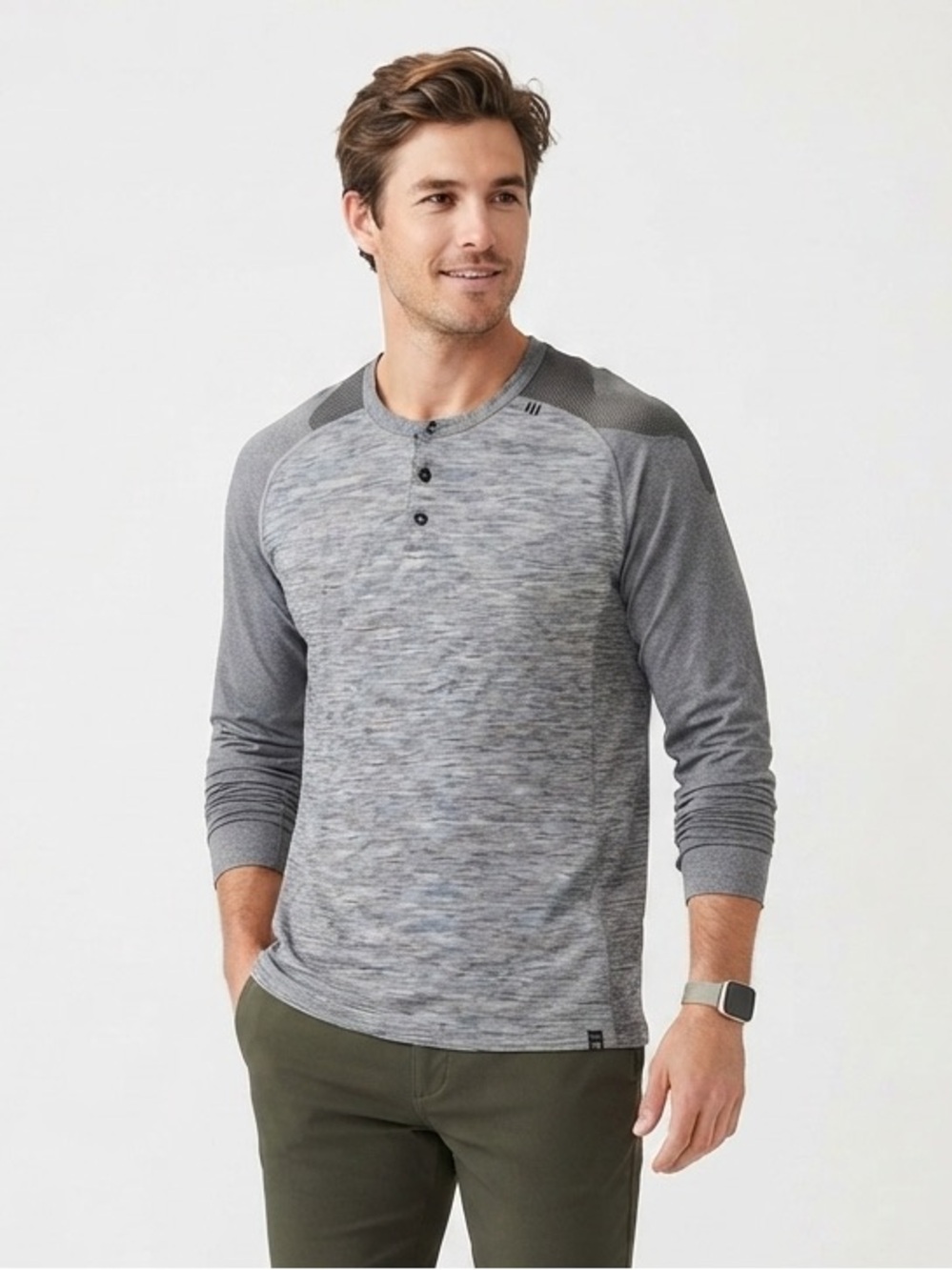 Lululemon Gray Long Sleeve Athletic Shirt. Size Estimated size M/L